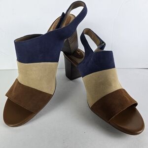 Clarks Blue and Brown Sandals